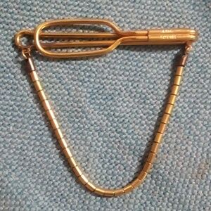 Vintage gold tone tie clip radio Superior